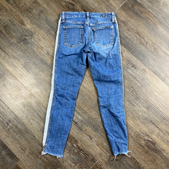 7 For All Mankind Skinny Blue Jeans Pants Denim ((size 25)) - Picture 2 of 8